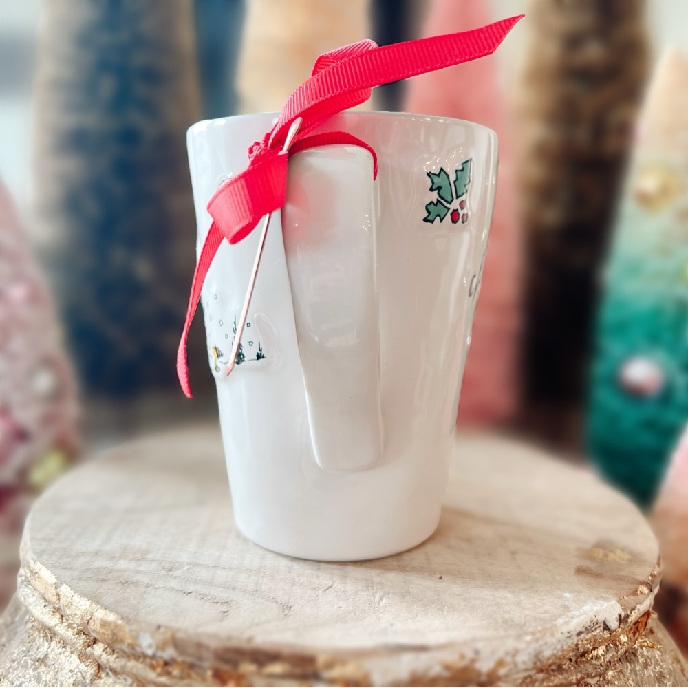 NEW Rae Dunn Snoopy & Woodstock Peanuts Christmas Cheer Tree Mug - Picture 7 of 11